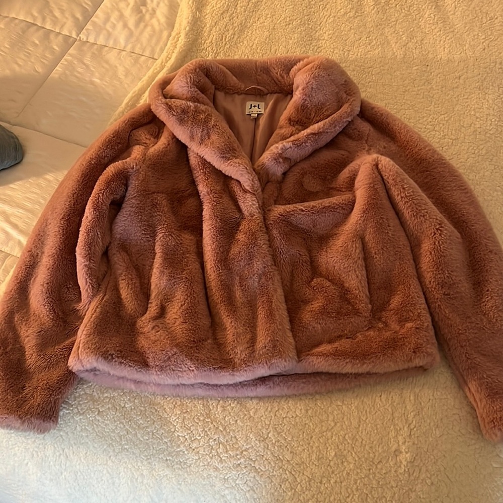 PINK FAUX FUR JACKET